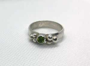 Sterling Silver Ring with Peridot