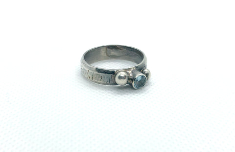 Sterling Silver Ring with Aquamarine